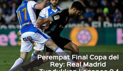 Perempat Final Copa del Rey: Real Madrid Tundukkan Leganes 0-1