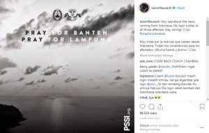 Ungkapan Bela Sengkawa-Tsunami dari Coach Luis Milla