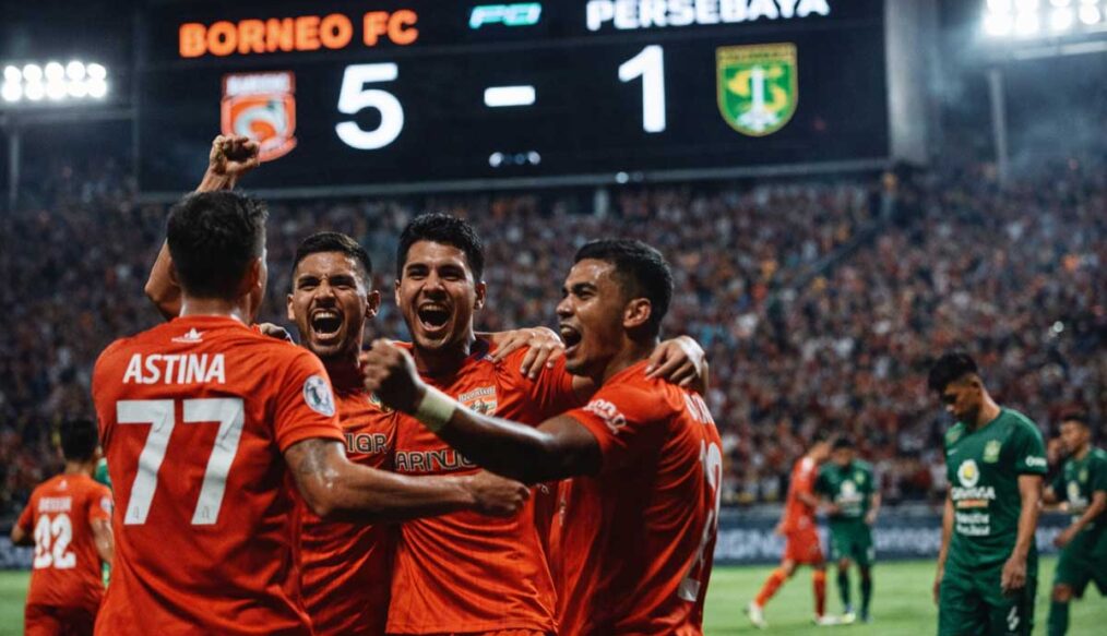 Hasil Borneo FC vs Persebaya 5-1: Pesut Etam Pesta Gol di Segiri