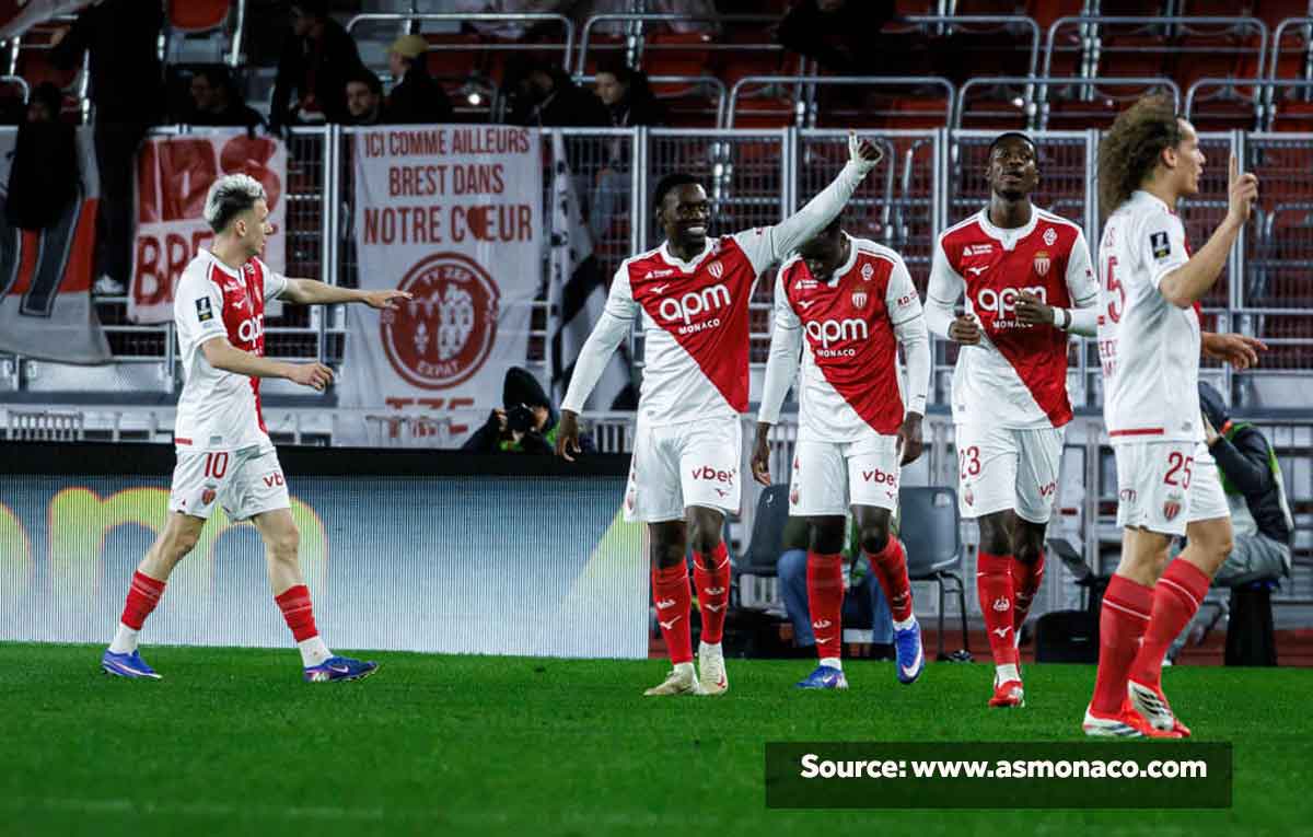 Monaco vs Brest Ligue 1 pekan 26