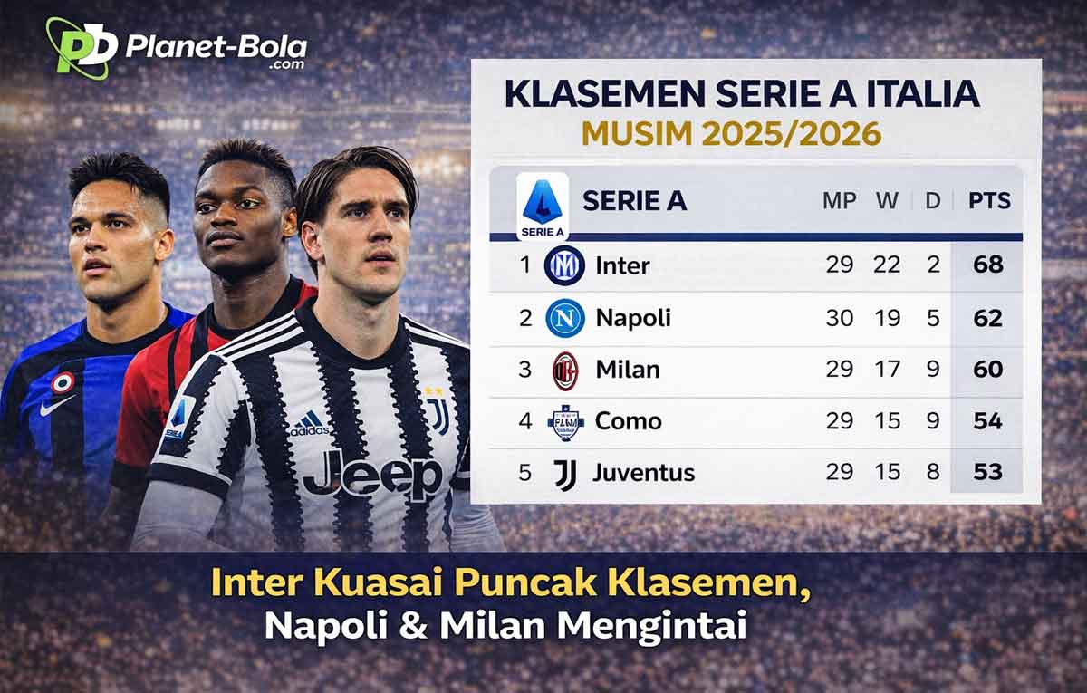 klasemen serie a italia terbaru