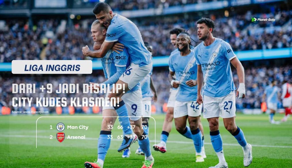 Arsenal Kolaps di April: Dari Unggul 9 Poin, Kini Disalip Manchester City