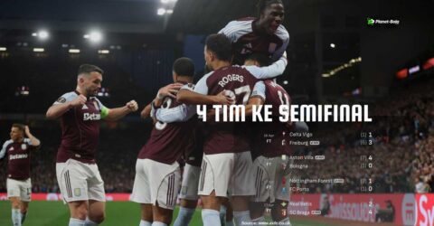 Hasil Europa League: Aston Villa Menggila, Freiburg & Braga Lolos ke Semifinal