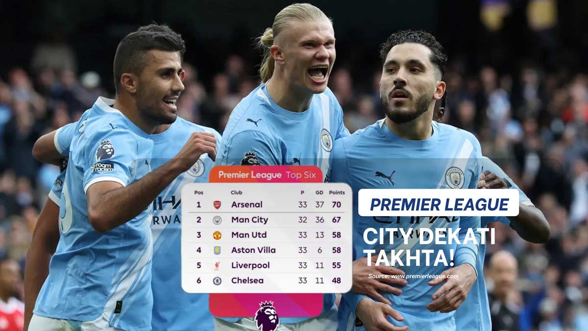 Hasil Manchester City vs Arsenal 2-1