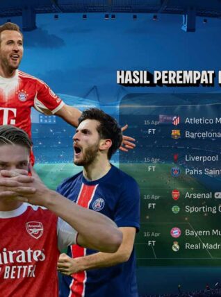 Hasil Babak Perempat Final Liga Champions: PSG & Atletico Lolos, Bayern Singkirkan Madrid, Arsenal Melaju