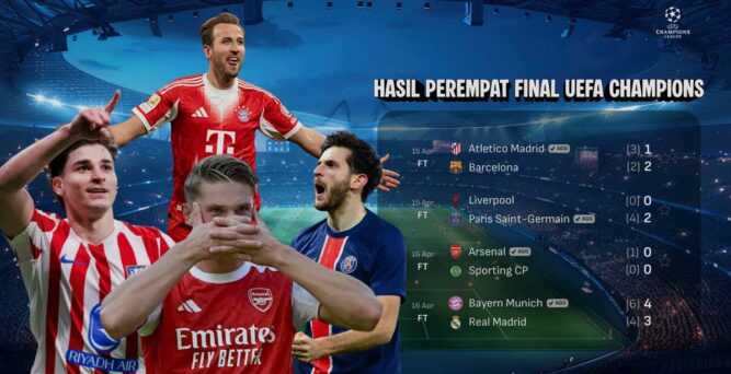 Hasil Babak Perempat Final Liga Champions: PSG & Atletico Lolos, Bayern Singkirkan Madrid, Arsenal Melaju