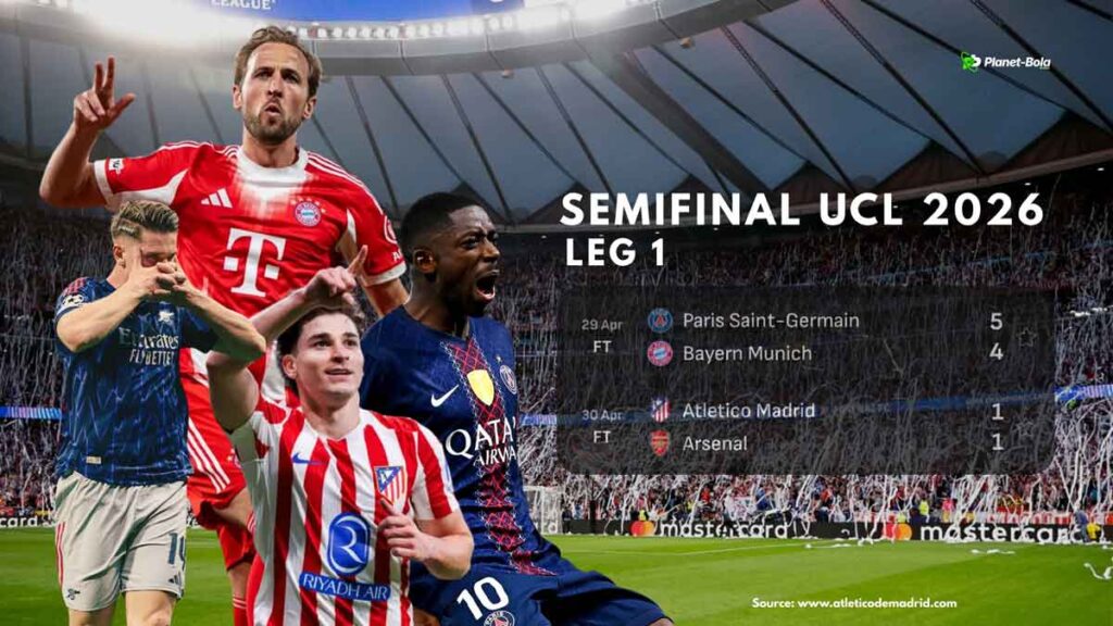 Hasil Semifinal Liga Champions Leg 1