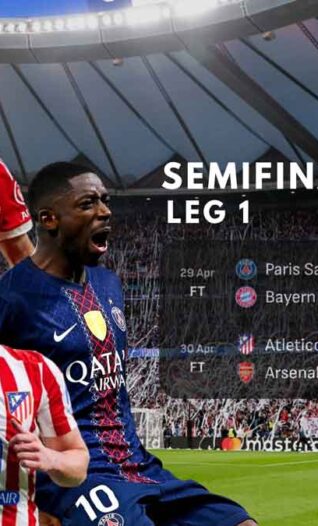 Hasil Semifinal Liga Champions Leg 1: PSG Menang Tipis, Arsenal Ditahan Atlético