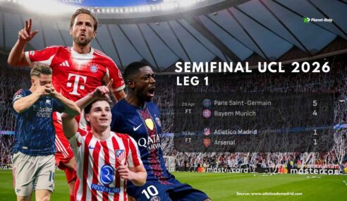 Hasil Semifinal Liga Champions Leg 1: PSG Menang Tipis, Arsenal Ditahan Atlético