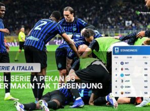 Hasil Serie A Italia Pekan 33: Inter Menang, Milan Menang, Juventus Bangkit