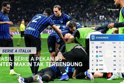 Hasil Serie A Italia Pekan 33: Inter Menang, Milan Menang, Juventus Bangkit