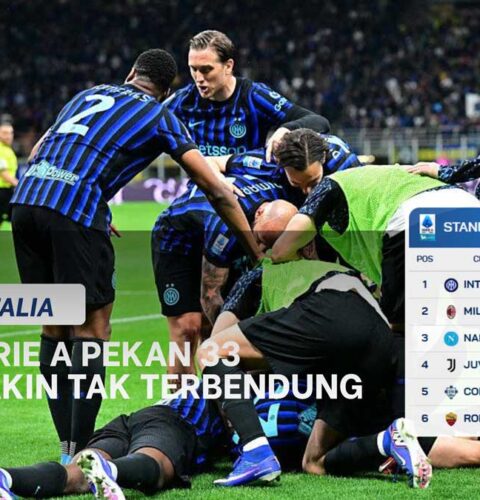 Hasil Serie A Italia Pekan 33: Inter Menang, Milan Menang, Juventus Bangkit