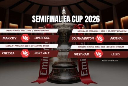 Jadwal Semifinal FA Cup 2026: Man City vs Liverpool, Arsenal Tantang Southampton
