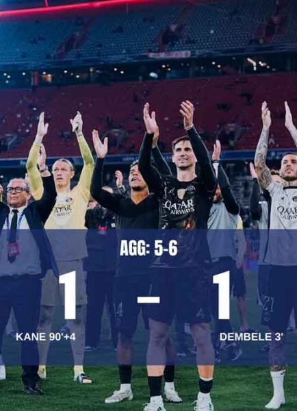Bayern Munich vs PSG 1-1: Les Parisiens Tantang Arsenal di Final Liga Champions